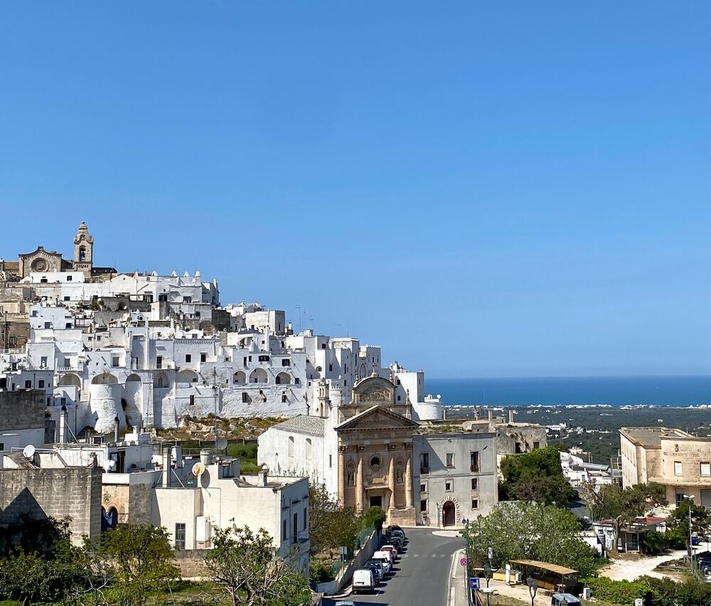 Ostuni old town, 'The White City,' overlooking the Adriatic